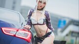 Chủ nhân, bạn muốn chiếc xe này, hay bạn muốn tôi? [Cosplayer cô gái đua xe súng đen cos]