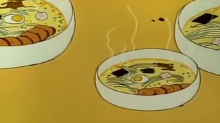 【Crayon Shin-chan】 Shin-chan's family challenge extra large ramen, barbecued pork and egg, seaweed a