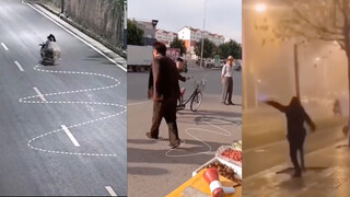 Strange behaviors of people getting drunk.