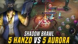 5 Hanzo vs. 5 Aurora!! | Shadow Brawl Mode Mobile Legends: Bang Bang