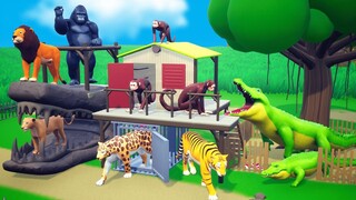 Forest Animals Crocodiles Stone Farm - Funny Animals Videos 2022 | Lion, Gorilla, Monkey, Tiger