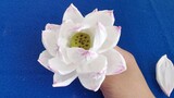 Make an elegant lotus flower with toilet paper, it's simple and beautiful, you can try it too