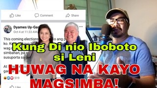 "Kung Hindi Kayo Boboto sa MATINONG KANDIDATO, HUWAG NA KAYONG MAGSIMBA! "- Fr. Dyames Uy-Gascon