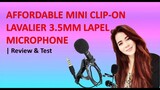 Affordable Mini Clip-On Lavalier 3.5mm Lapel Microphone| Review & Test