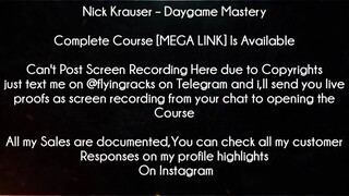 Nick Krauser Course Daygame Mastery Course download