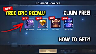 HOW TO GET EPIC RECALLS AND 1029 PROMO DIAMONDS! FREE RECALL! 515 NEW EVENT | MOBILE LEGENDS 2022