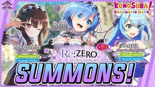 KonoSuba: Fantastic Days [GL] || [Re Zero Collab Gacha] Hora de Dejarse los Cuarzos!!