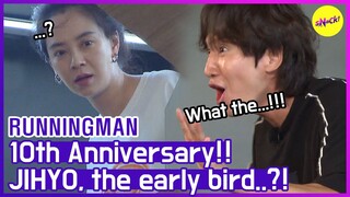 [HOT CLIPS] [RUNNINGMAN] Can't believe JIHYO is early..😱 (ENG SUB)