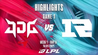 [Highlights] JDG vs RNG - Game 1 | Tuần 1 Ngày 5 | LPL Mùa Xuân 2022