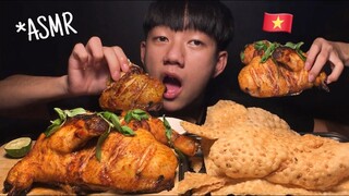 Zin ASMR | MUKBANG GÀ NƯỚNG ƯỚP SIÊU CAY & BÁNH ĐA GIÒN RỤM