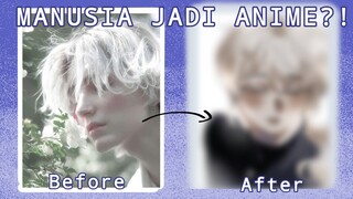 mengubah manusia jadi anime versi cwo albino 🌧📷