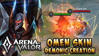 OMEN: DEMONIC CREATION (NEW SKIN) | SSS SKIN W/ SOUND | Arena of Valor | LiênQuânMobile | 傳說對決