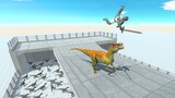 ALLOSAURUS on Bridge Above Raptor Cage vs ALL UNITS - Animal Revolt Battle Simulator