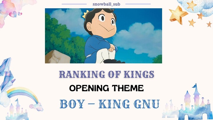 [Thaisub | แปลไทย ]「BOY – King Gnu 」  Ranking of Kings (Ousama Ranking) Op