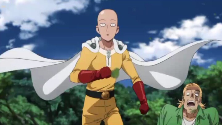 Si Botak berjubah vs sepuh lipan (One Punch Man S2)