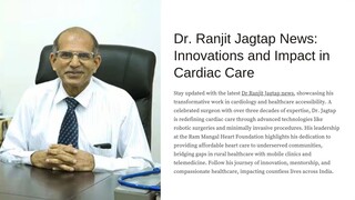 Dr. Ranjit Jagtap News: Innovations and Impact in Cardiac Care