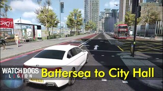 The Battersea to City Hall (2030s London) | Watch Dogs: Legion | driving normally