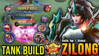 Almost got MANIAC!! Zilong Tank Build - Build Top 1 Global Zilong ~ MLBB