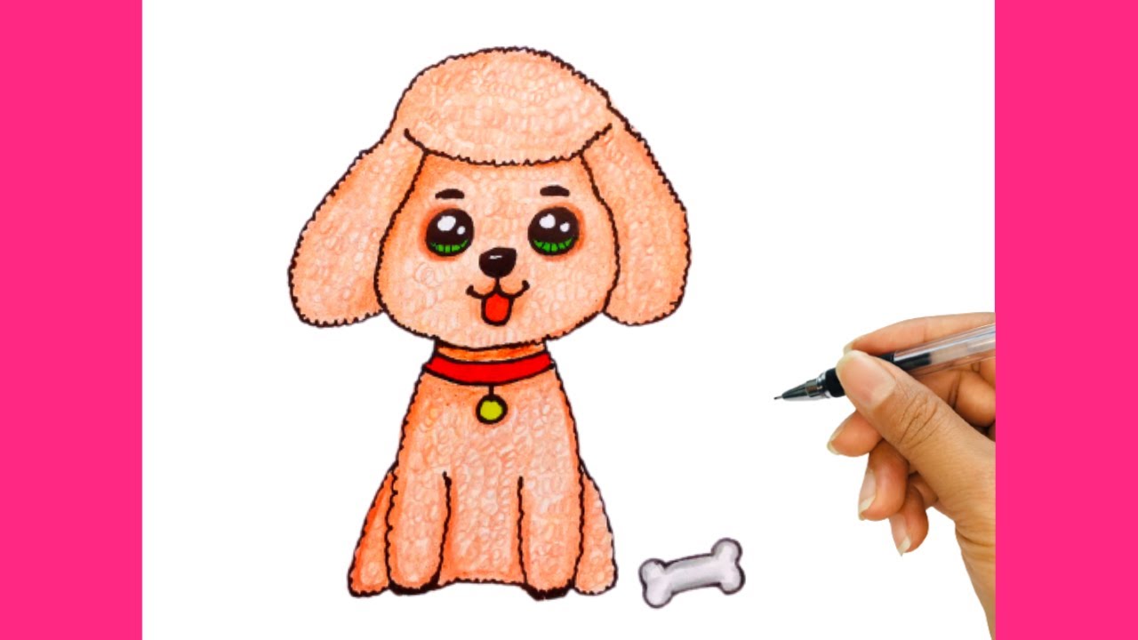 Hướng dẫn Vẽ con chó dễ thương _ Poodle | How to Draw a Toy Poodle ...
