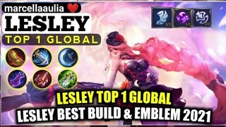 Lesley Best Build & Emblem 2021 play by marcellaaulia ❤ Top 1 Global Lesley - Mobile Legends