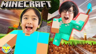 Ryan's Daddy FIRST TIME Playing MINECRAFT