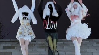 哈哈哈跳个兔子舞 #和姐妹一起拍 #内向