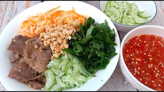 Đổi món với Bún Thịt Bò bạn đã có tô bún ngon dễ ăn, có thể dùng điểm tâm hoặc bữa chính