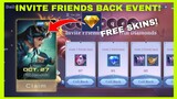 CLAIM FREE SKINS! INVITE FRIENDS BACK, SAINT SEIYA DRAW EVENT AND MORE UPCOMING EVENTS MLBB