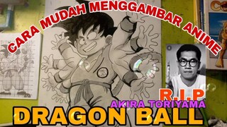 cara mudah menggambar anime dragon ball