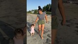 Mom takes daughter to the beach for the first time #shorts