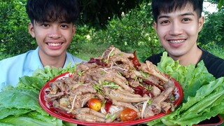 ตำซั่วขนมจีนตีนไก่!! ตำมาเป็นถาด ตีนไก่นุ่มๆมาเด้อพี่น้อง