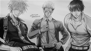 om jujutsu kaisen, gojo, sukuna, toji