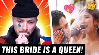 How Filipino brides 👰🏻 show their love to the groom at their wedding! HONEST REACTION