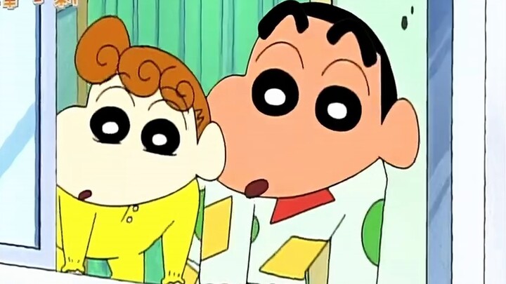 [Crayon Shin-chan] Makan burger dan cola di hari Minggu, set menu kroket ganda dan sirip hiu