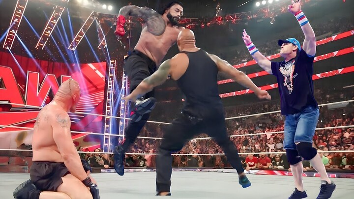 WWE 5 January 2024 - Roman Reigns VS. The Rock VS. Brock Lesnar VS. John Cena VS. All Smackdown