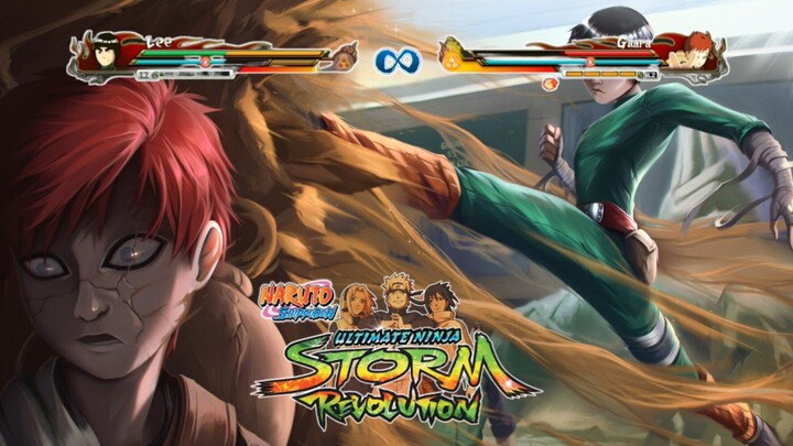 Rock Lee vs Gaara (com vs com) | Naruto Storm Revolution