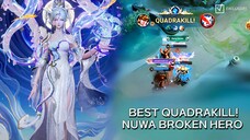 QUADRAKILL!! NUWA BEST GAMEPLAY TOP RANK | Honor of Kings