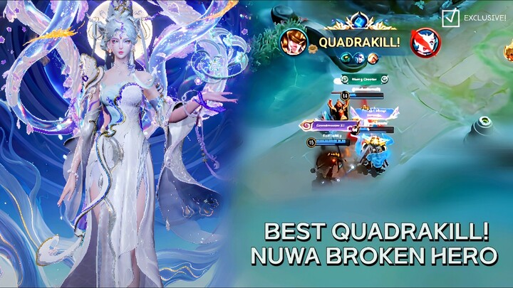 QUADRAKILL!! NUWA BEST GAMEPLAY TOP RANK | Honor of Kings