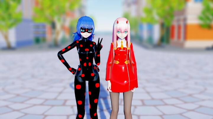 Miraculous X Darling in the FranXX Zero Two Simple Dimple Pop It