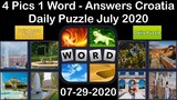 4 Pics 1 Word - Croatia - 29 July 2020 - Daily Puzzle + Daily Bonus Puzzle - Answer - Walkthrough