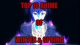 Top 10 Anime of winter and spring season 2019