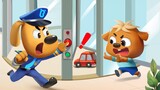 Revolving Door Safety | Safety Tips | Kids Cartoon | Police Cartoon | Sheriff Labrador