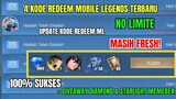 BURUAN! 4 KODE REDEEM ML TERBARU KODE REDEEM MOBILE LEGENDS HARI INI UPDATE FEBRUARI 2024