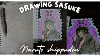 Drawing uchiha Sasuke