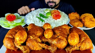 4 BIG SIZE CHICKEN LEG PIECE CURRY, EGG CURRY, CHICKEN CHOP, RICE, SALAD MUKBANG ASMR | #LiveToEATT