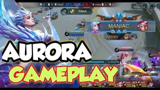 MOCHI PLAYED AURORA | AURORA MANIAC | AURORA GAMEPLAY | Mobile Legends