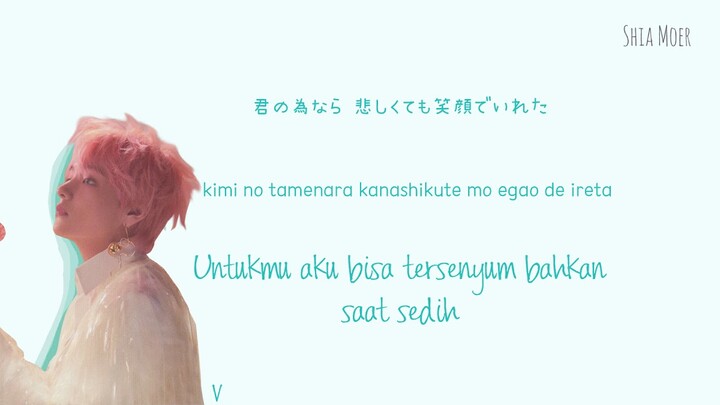 BTS  - FAKE LOVE (Japanese Ver.) [Kan/Rom/Ina] Color Coded Lyrics | Lirik Terjemahan Indonesia