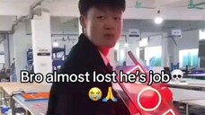 Bro almost his job 💀