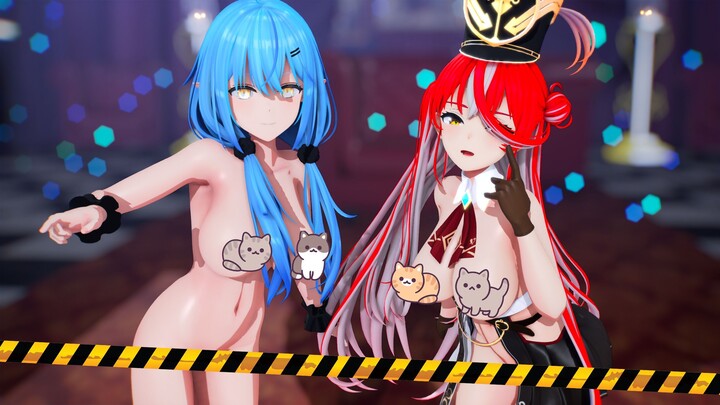 【MMD Hololive 4k/60fps】《Lamy (雪花ラミィ) Marine (宝鐘マリン) 》~《愛包ダンスホールHeart Pie Dancehall HIMEHINA》