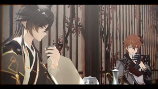 【原神MMD·离达/钟公】🔶用浮于真实的外表引诱 为其奉上供品💧 [ 钟离&达达利亚 ]